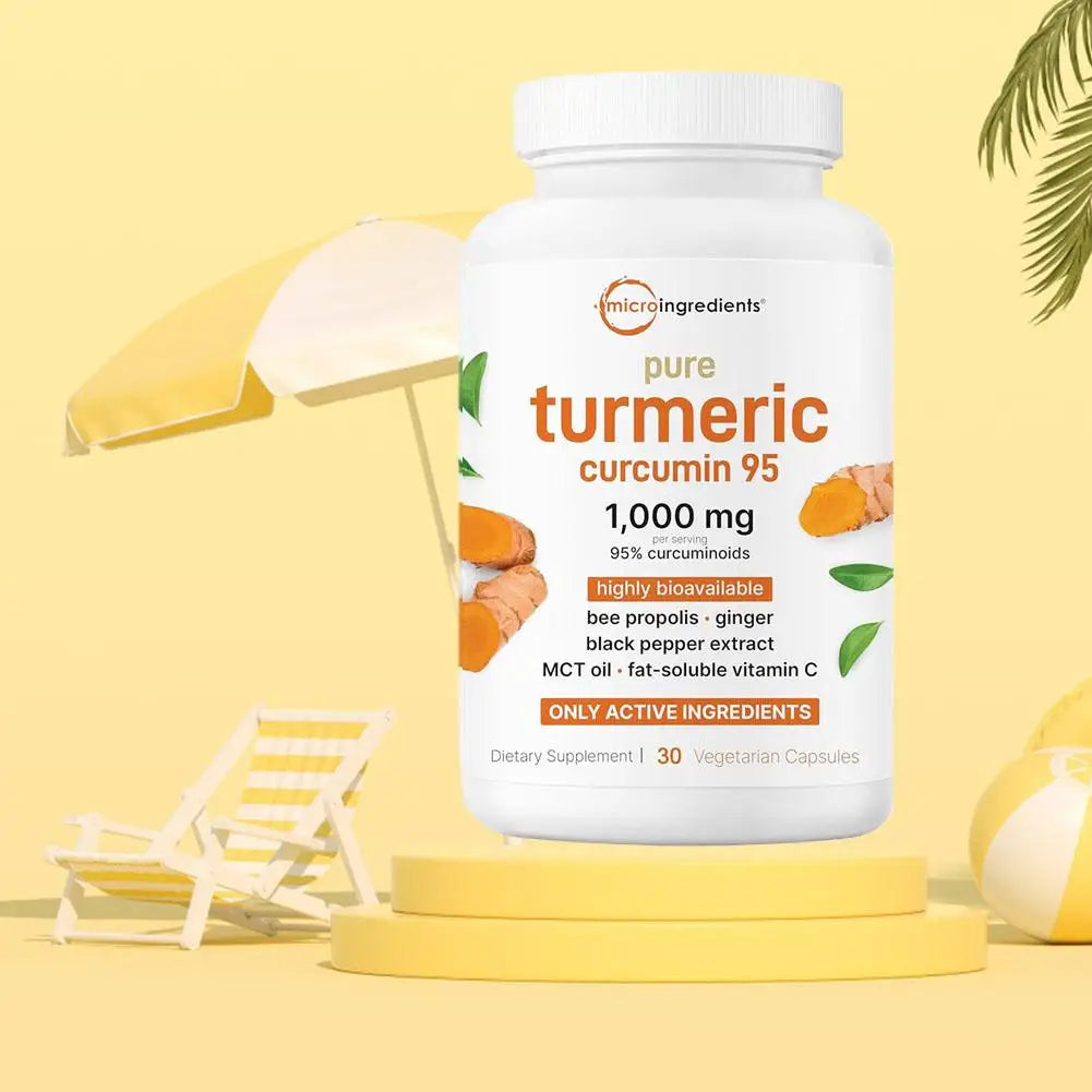 Turmeric Curcumin Capsules with Black Pepper Supports Joint Health and Flexibility Dietary Supplement Vegetarian