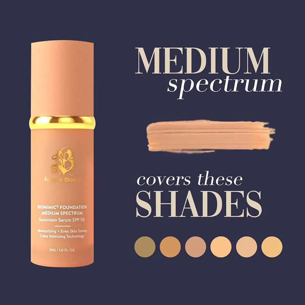Biomimic Foundation 4 in 1 Spectrums 4 in 1 Biomimic Light Spectrums Foundation Moisturizing Sunscreen SPF 50+
