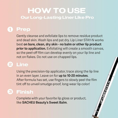 Highly Pigmented Lip Liner Tattoo Matte Peel off Enhance Lips Lip Liner Lasting Lip Stain Waterproof Transfer-Proof Lipstick